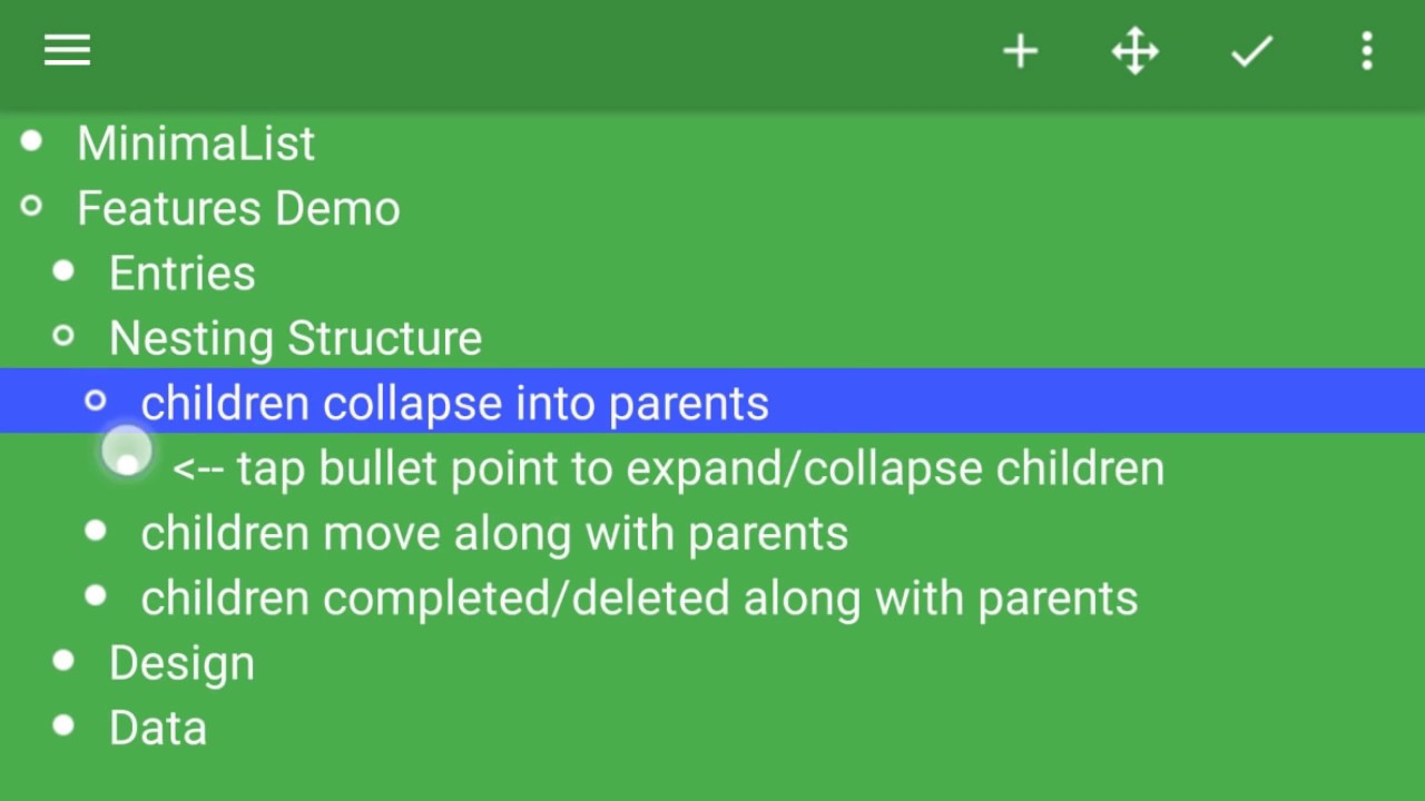 MinimaList Outliner App - Organize your life in one bullet journal app, android