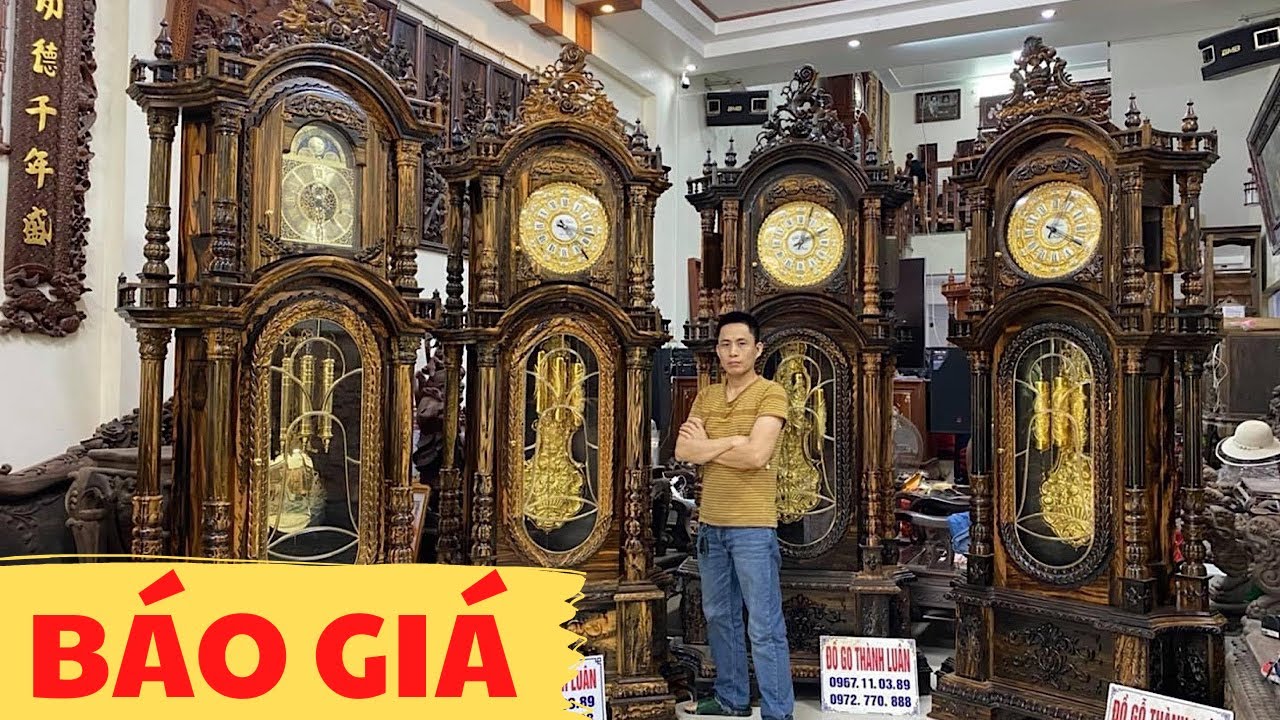 🔴 Báo Giá | Đồng Hồ Gỗ Mun Máy Cơ Nhập Đức Đỉnh Cao @Chuyên Gia Đồ Gỗ | Đồ Gỗ Thành Luân