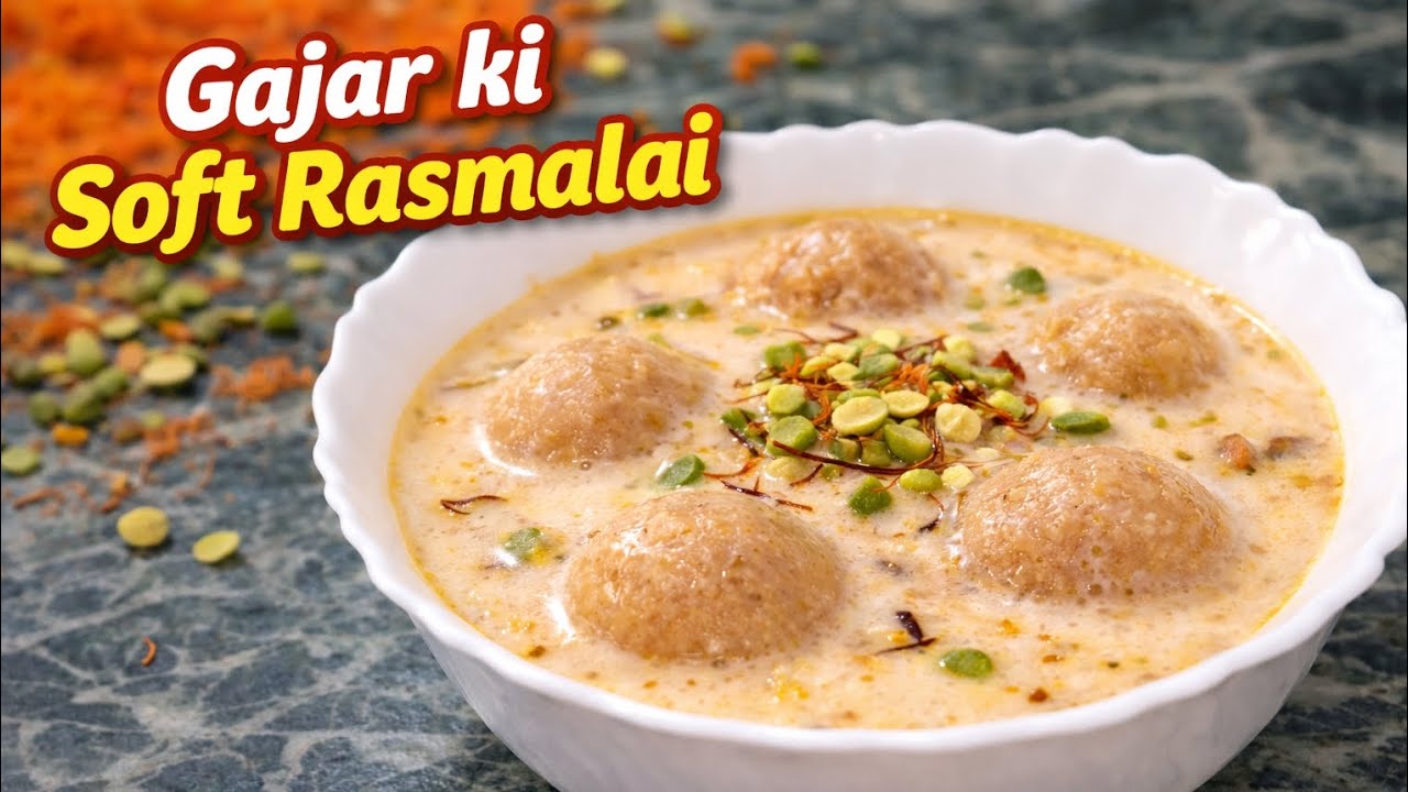 Gajar Ki Soft Rasmalai 🥕 Market Jaisa Rasmalai Ghar Per😍 Winter Special Sweet Recipe ❄️