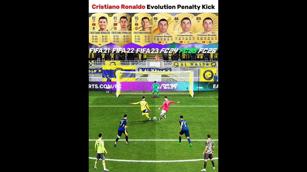 Cristiano Ronaldo🐐 - Penalty Kicks Evolution From FIFA 21 To FC 26 #ronaldo #cr7shorts #penaltykick