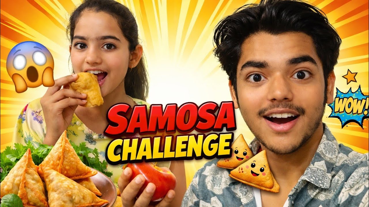 Spicy Samosa Challenge 🥵!मिर्ची से लगी पेट में आग.?@souravjvlogs 