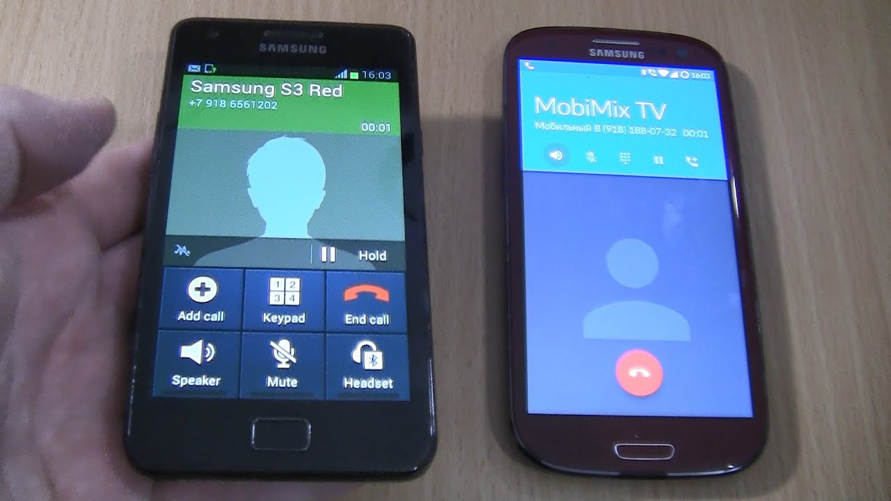Samsung S2 Incoming call &Samsung Galaxy S3  Android 6 Outgoing call