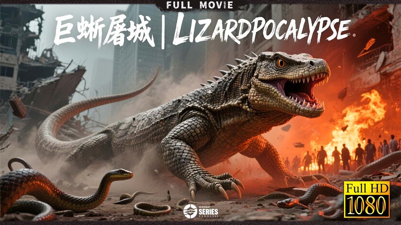 🦎巨蜥与蛇群的激烈战斗，史前巨兽的生死较量🦎【巨蜥屠城 | LIZARDPOCALYPSE】#惊悚 #灾难 #经典奇遇记 #电影
