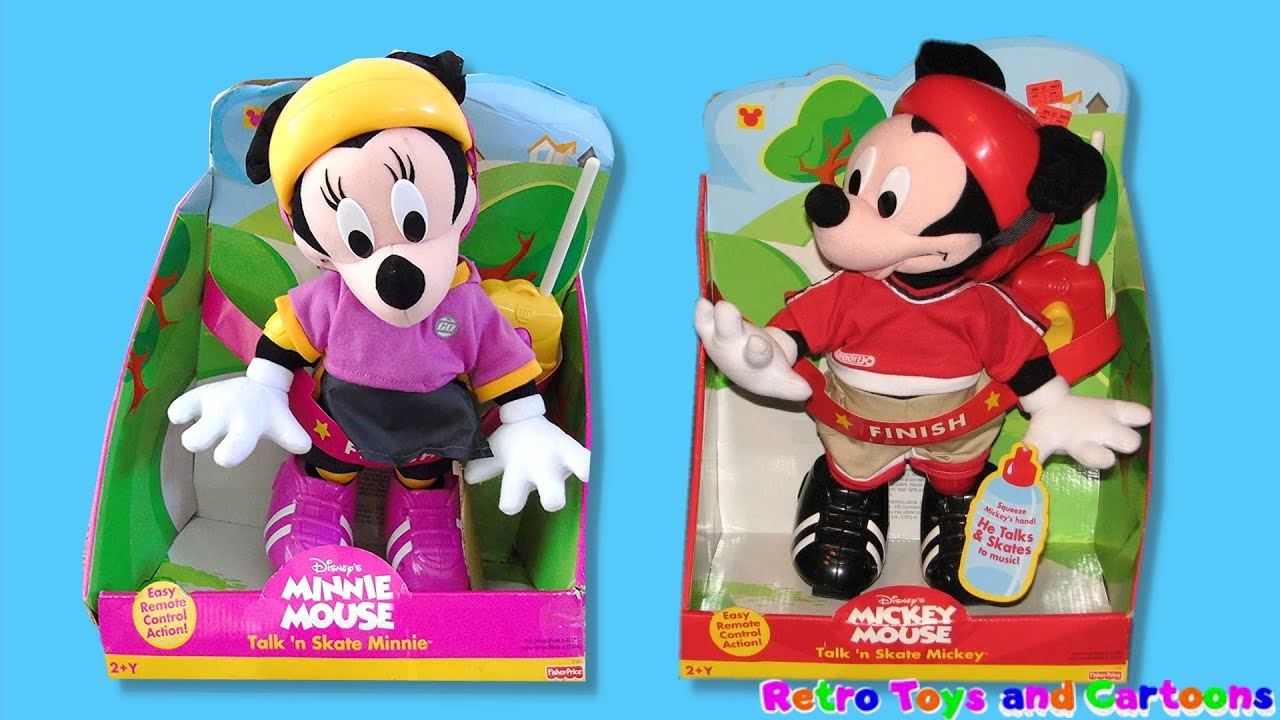 Mickey Mouse Talk 'n Skate Mickey Minnie Fisher Price Commercial Retro Toys and Cartoons