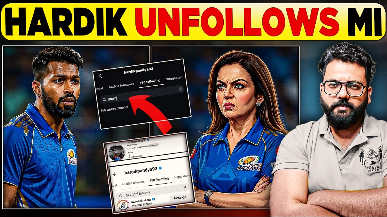 Hardik Pandya Unfollow Mumbai Indians After Elimination? Instagram Drama Sparks Huge IPL Controversy
