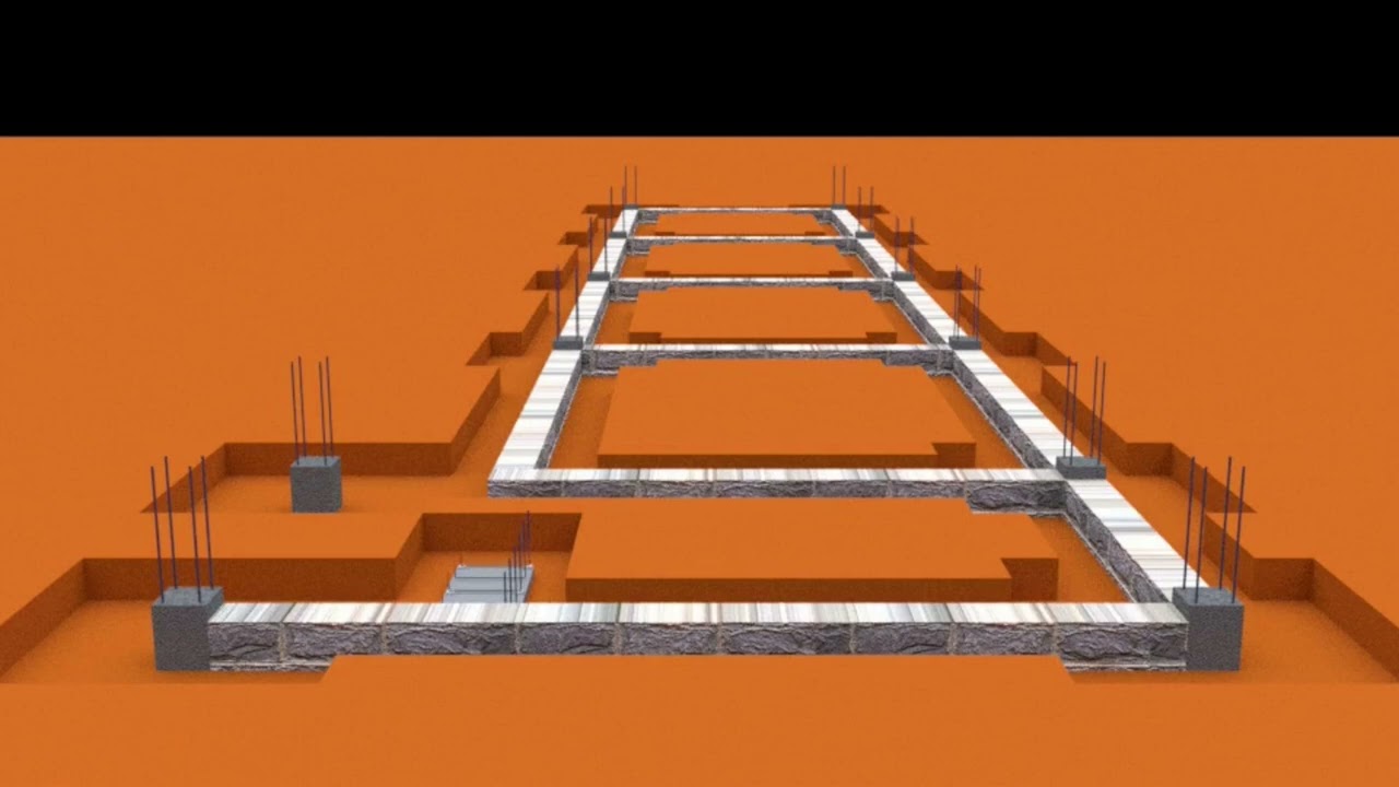 Column bases, strip footing, foundation wall, staircase base, dpm, floor mesh.....foundation details