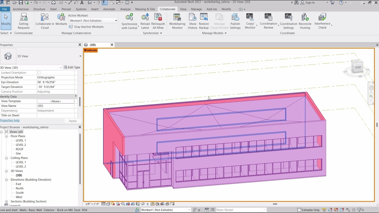 Configure worksets and initiate work-sharingin Revit