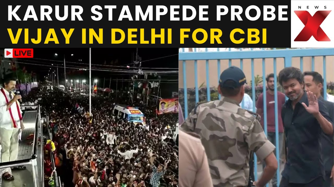 Karur Stampede Probe LIVE: TVK Chief Vijay Reaches Delhi, To Appear Before CBI
