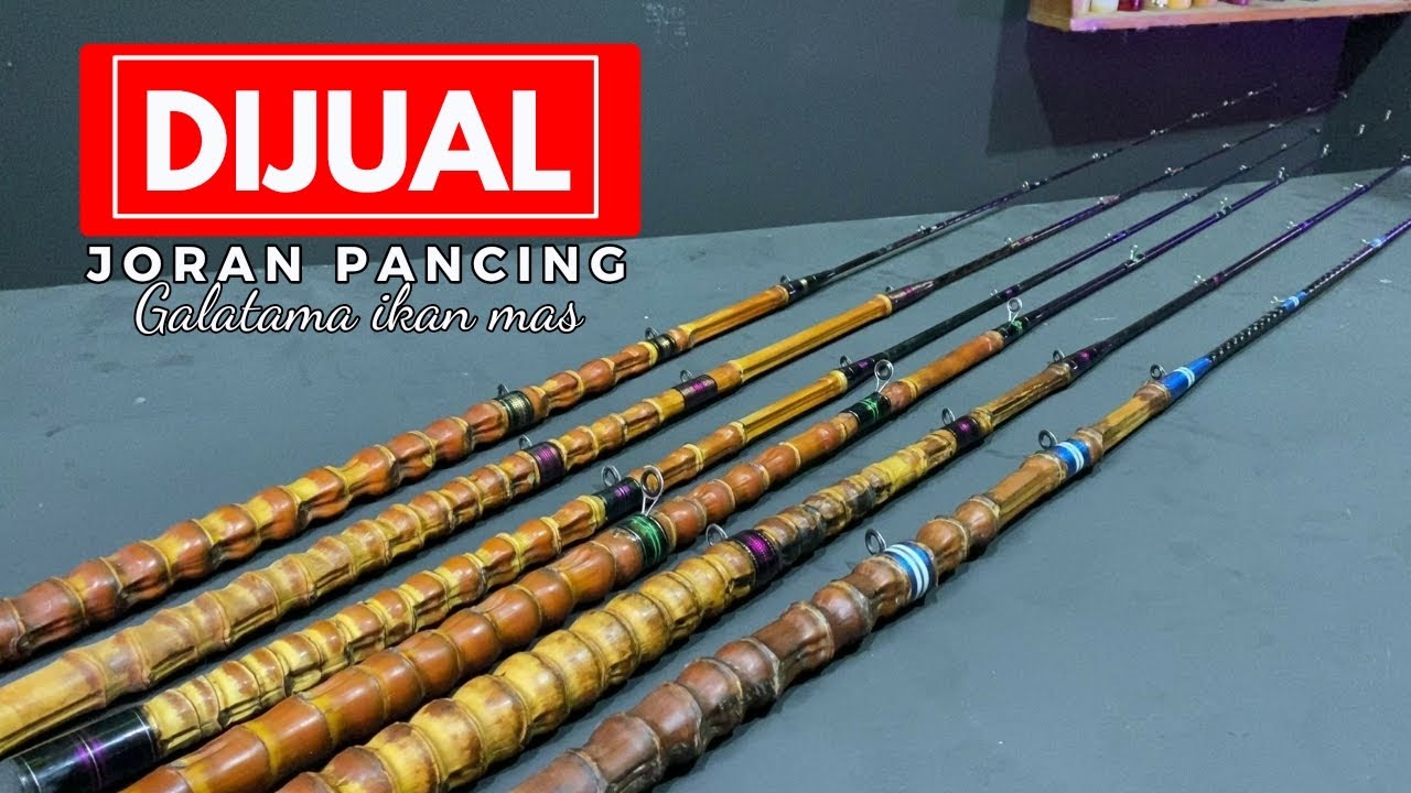 FOR SALE..!! FISHING RODS MADE FROM BAMBOO, CENDANI, GALATAMA, TOMBRO, AND LELE