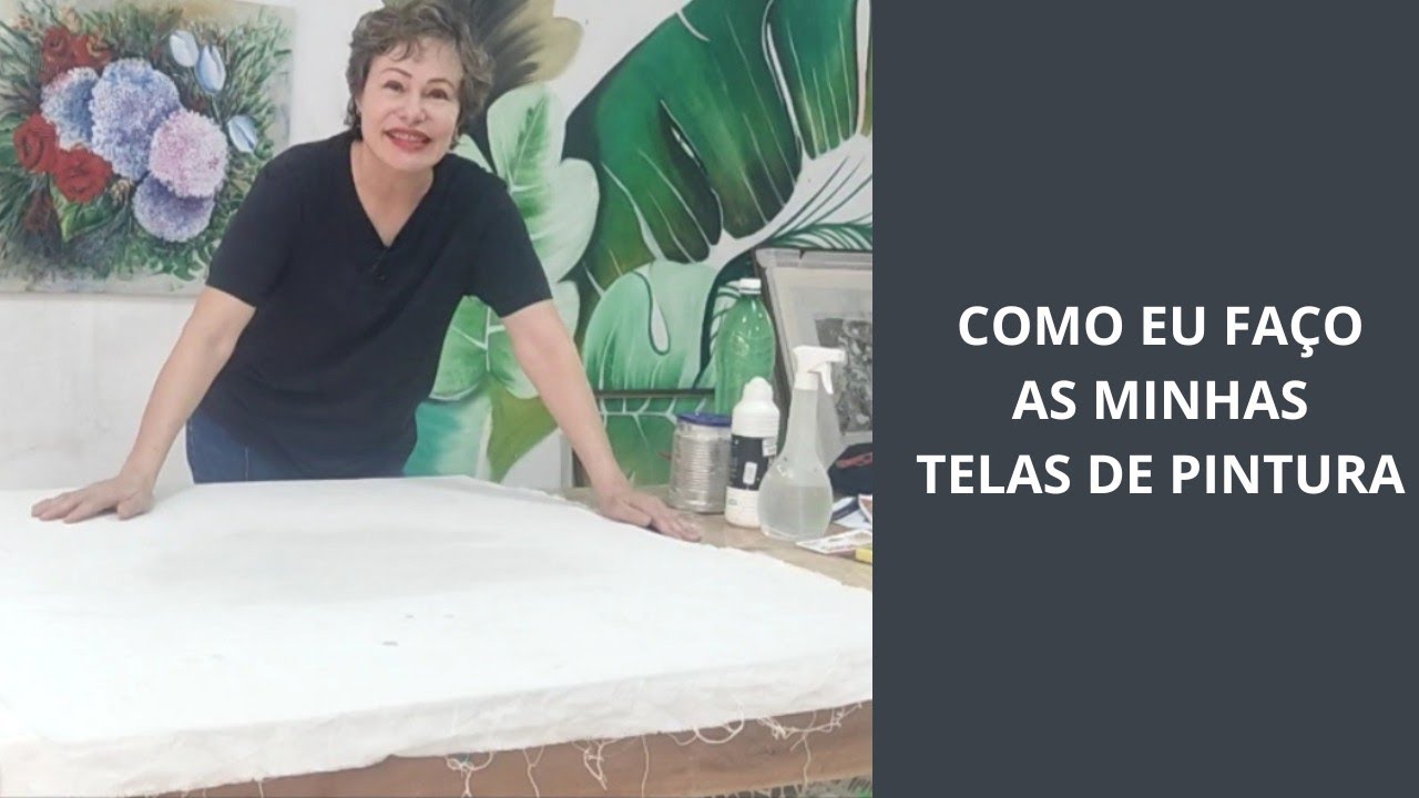 Como fazer uma tela de pintura com tecido fácil
