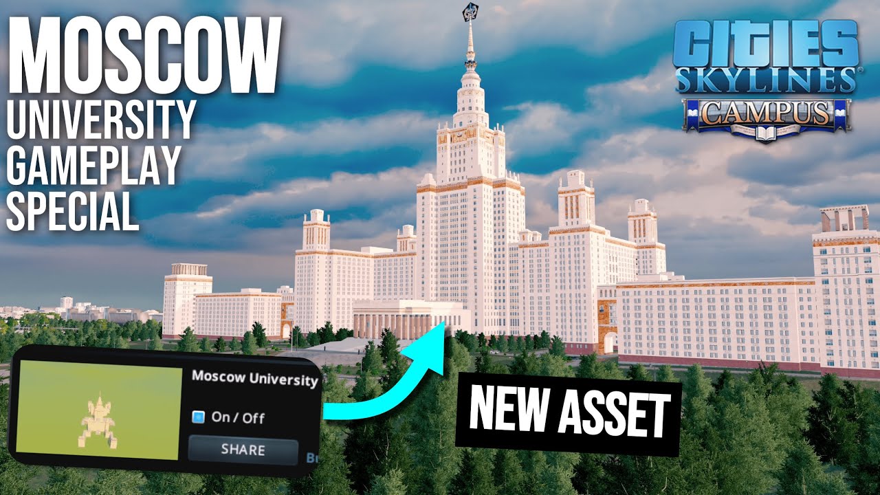 Застроил район МГУ новыми ассетами в Cities: Skylines (Геймплей)