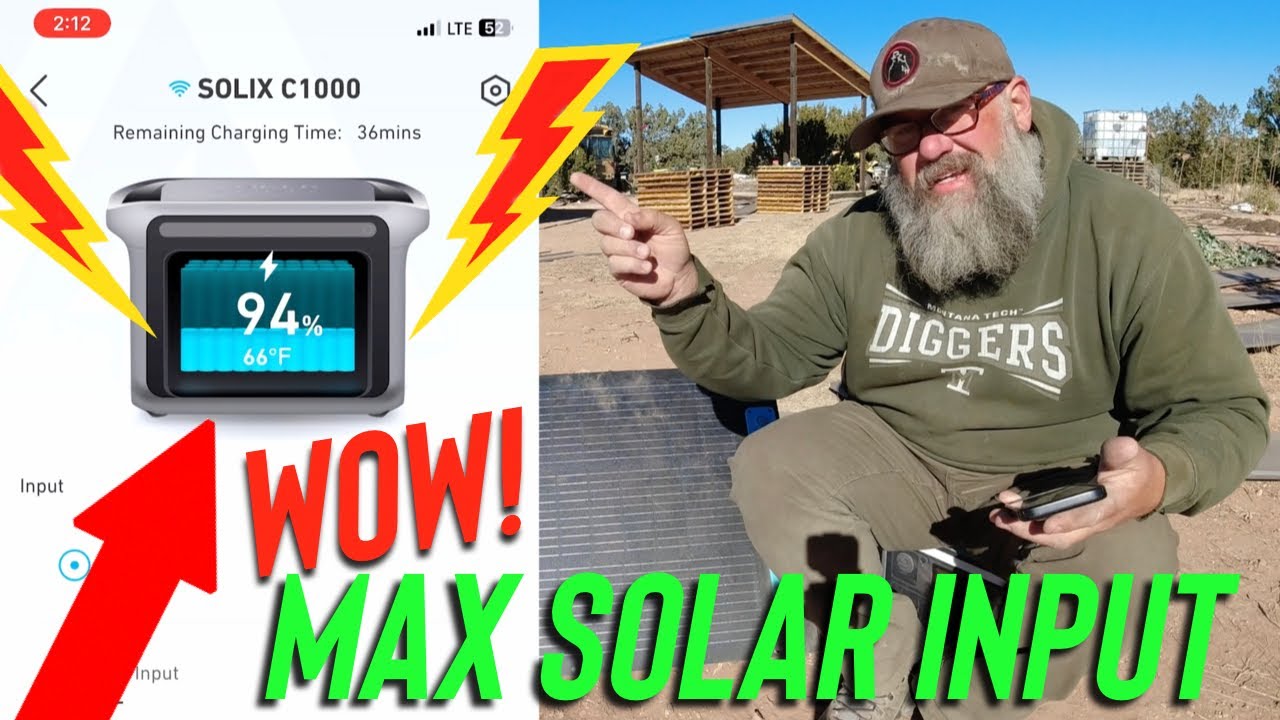 MAX 600 WATT Solar Input on the Anker SOLIX C1000 | Air Fryer Load Test! | Black Friday Deals