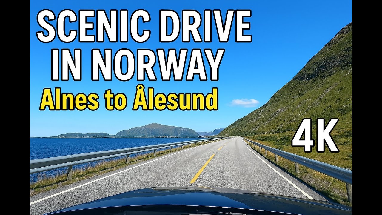 Scenic Island-Hopping Drive from Alnes Lighthouse to Ålesund | Norway in 4K