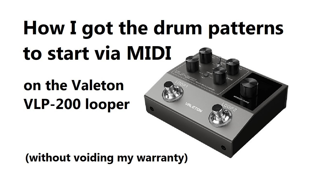 Enhancing Valeton VLP200's MIDI functionality with an Arduino to start and stop the drum patterns
