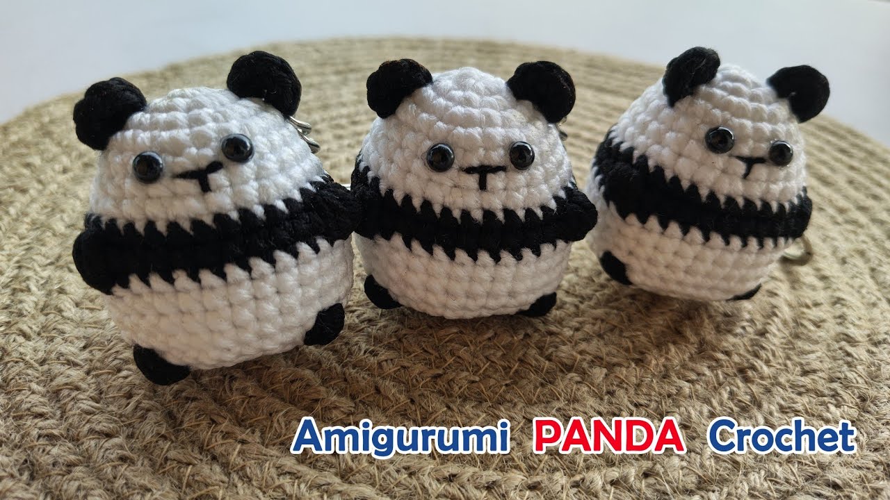 Panda Keychain 🗝️ Crochet Slow tutorial
