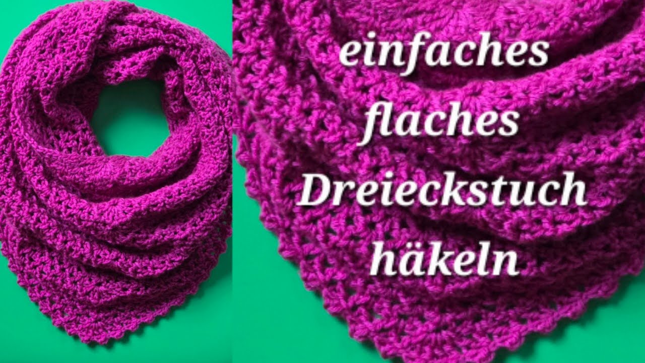 Sehr einfaches, flaches Dreieckstuch häkeln