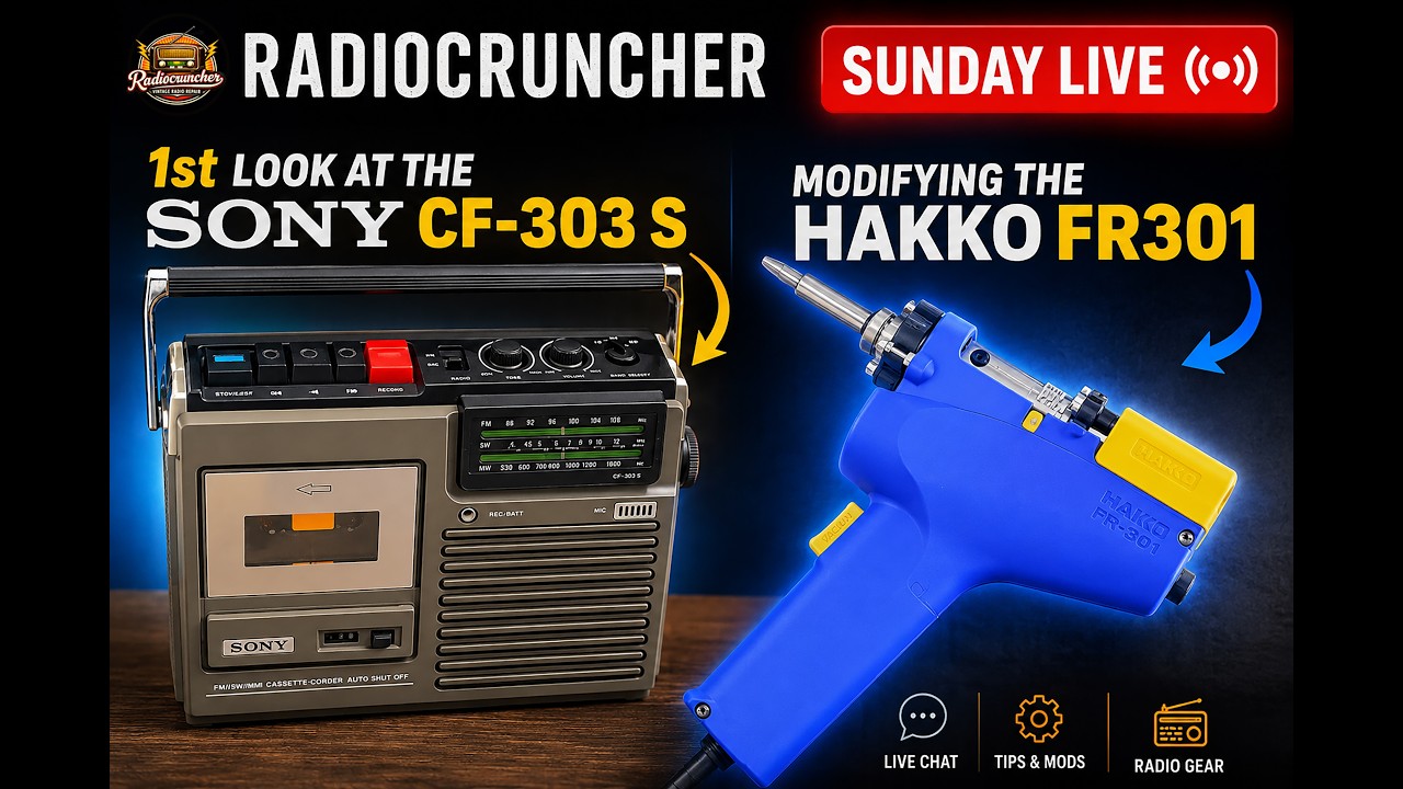 Sunday LIVE: Sony CF-303S 1st look and modding the Hakko FR301