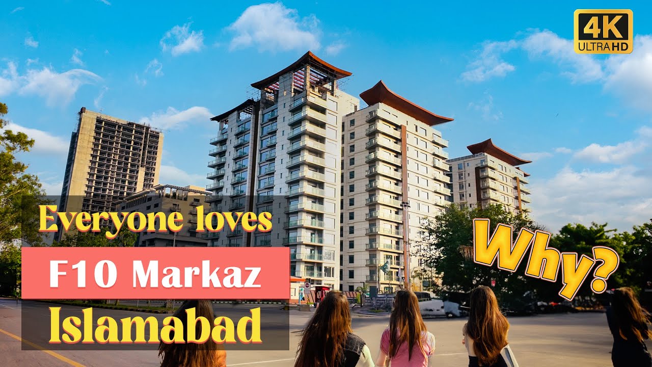 Walking Tour of F10 Markaz Islamabad Pakistan 4k 60fps