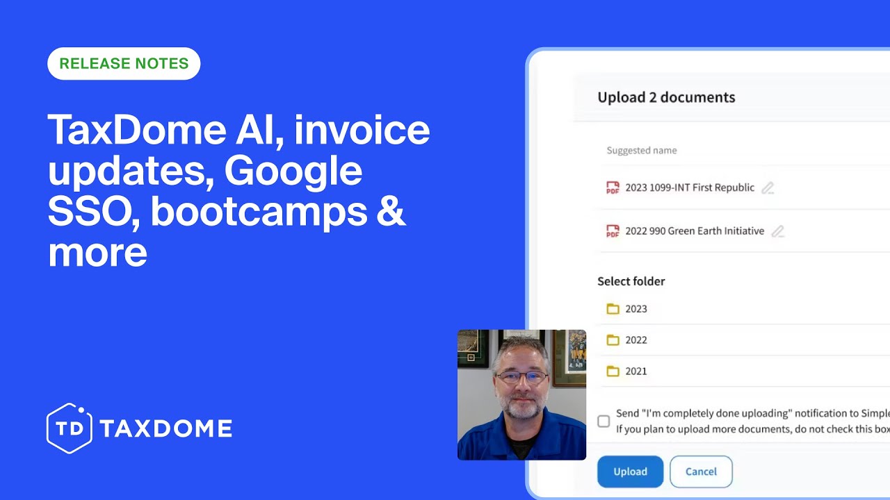 TaxDome August update: TaxDome AI, Improved invoice customizations, SSO sign-on, and much more