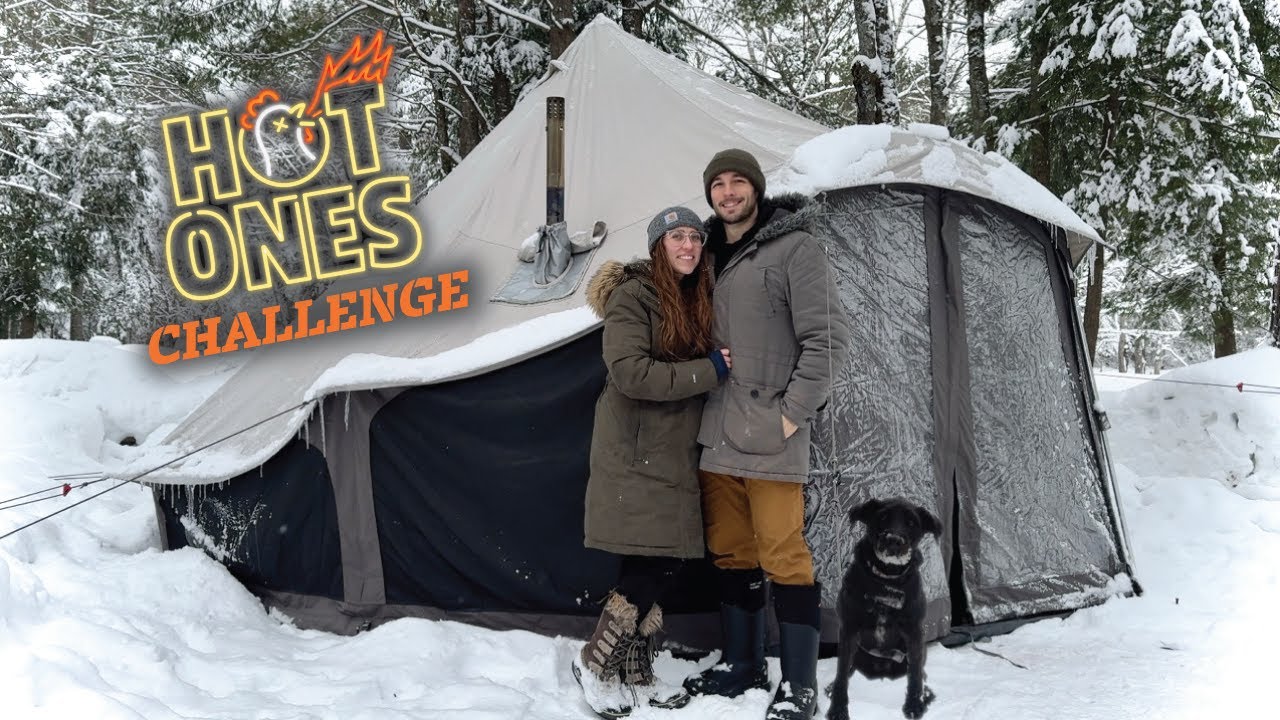 Hot Tent Winter Camping at Tahquamenon Falls