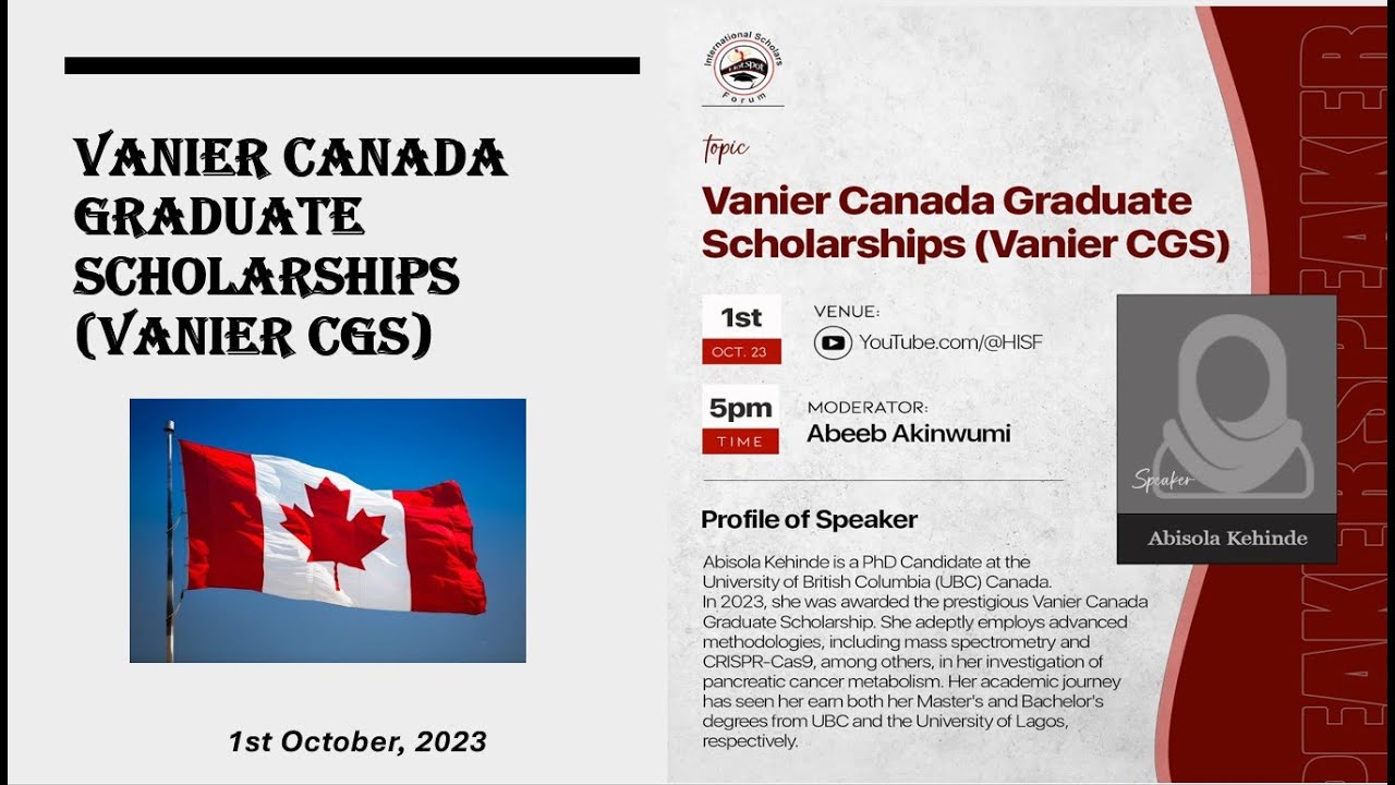 Vanier Canada Graduate Scholarships| $50,000 per year for three years during doctoral studies