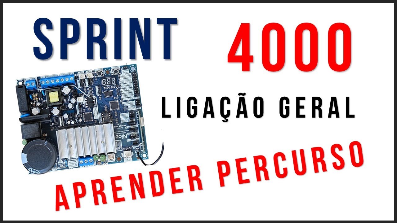 Como Fazer Para Aprender o Caminho e o Curso na Sprint 4000 da Nice, Nova Inversora Tipo Universal