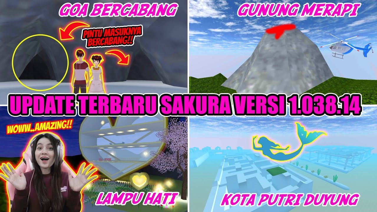 UPDATE TERBARU VERSI 1.038.14!! ADA KOTA MERMAID & GUNUNG MERAPI!! SAKURA SCHOOL SIMULATOR-PART 358