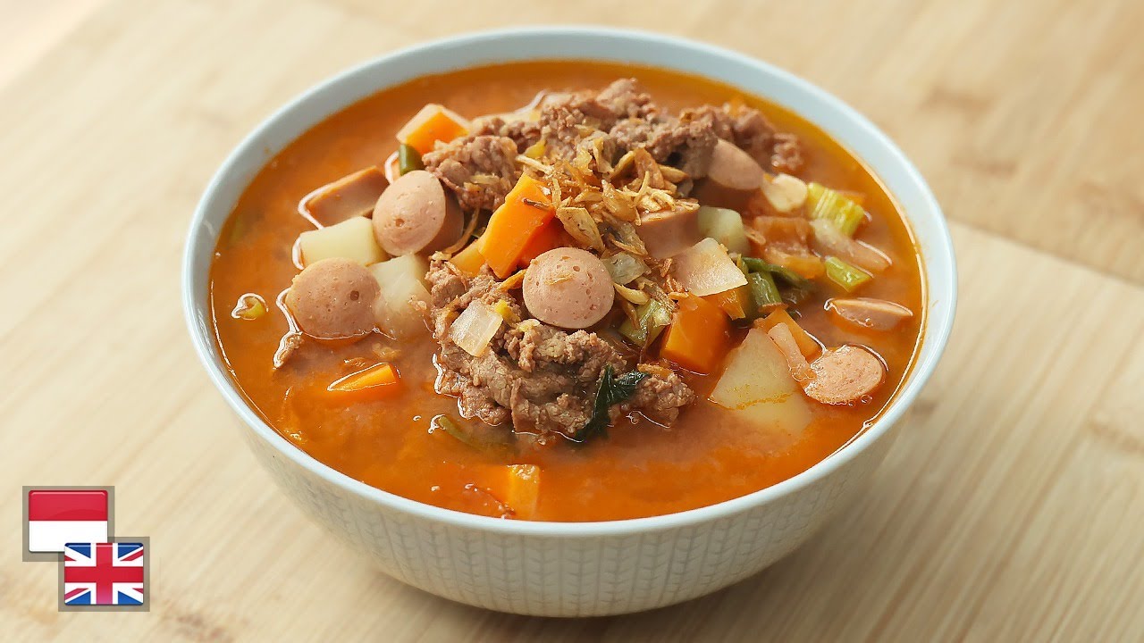 Cukup 15 Menit! Resep SUP TOMAT DAGING IRIS [Cocok Dengan Nasi]