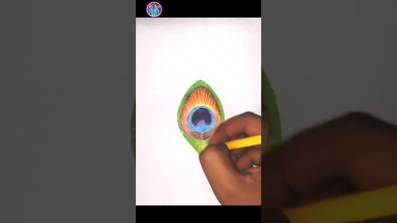 peacock feather drawing🔥