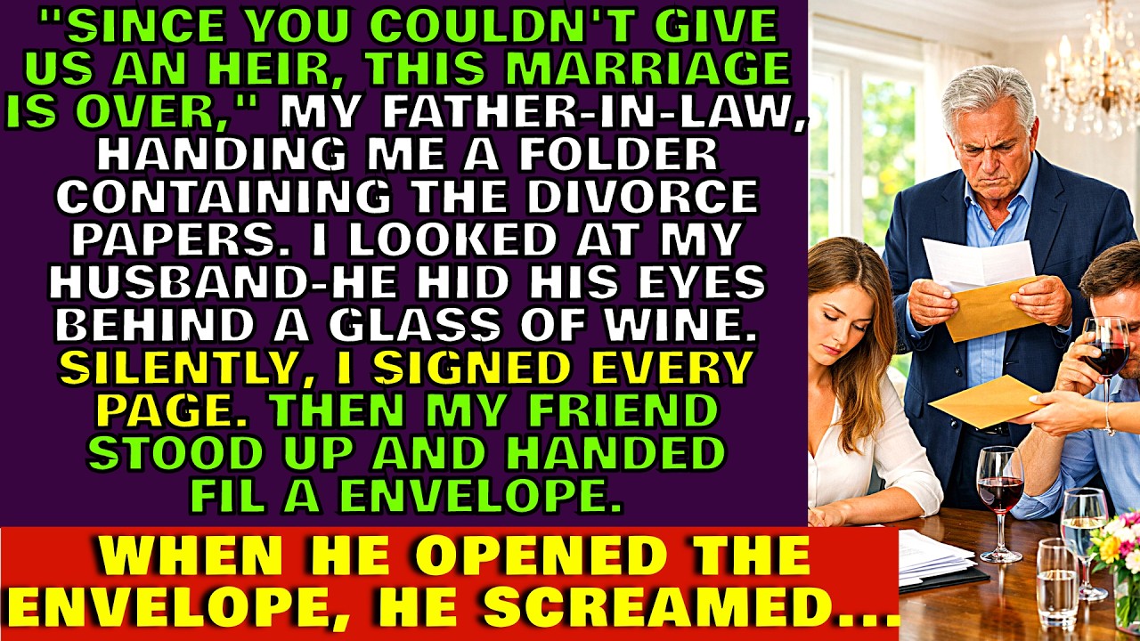 My Father-in-Law Served Divorce Papers at Thanksgiving—Then My Best Friend Opened an Envelope With..