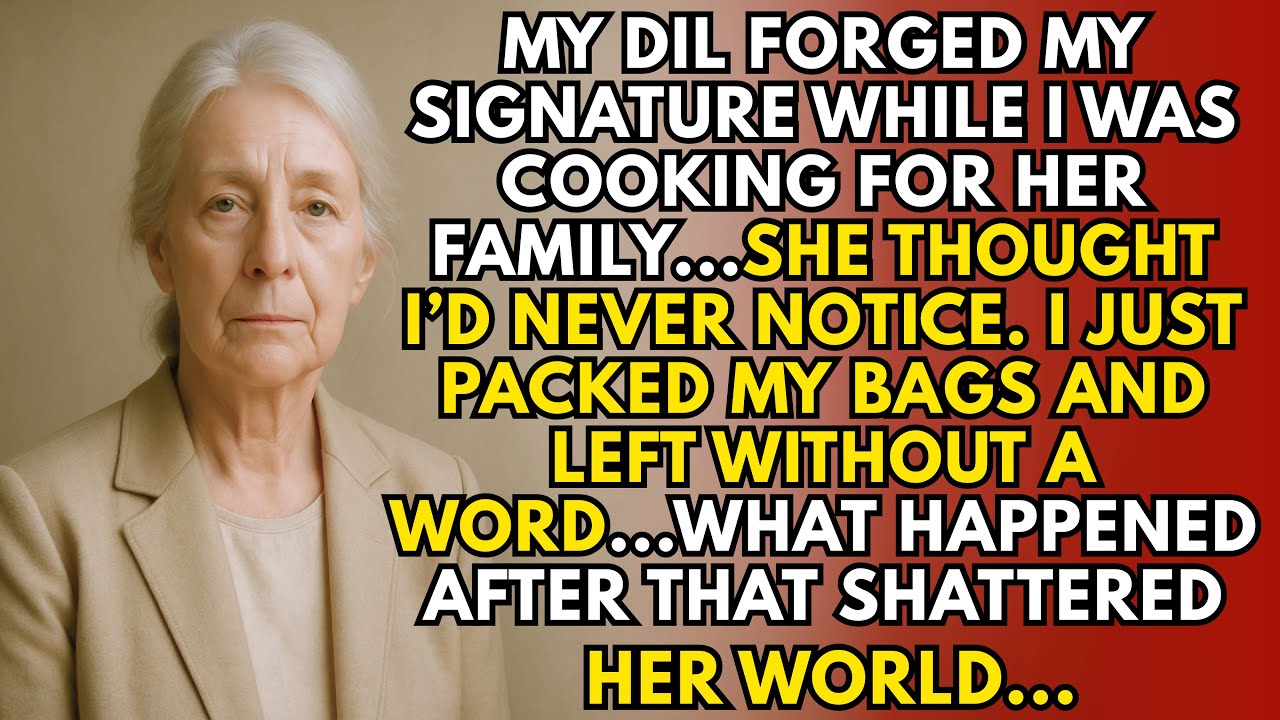 My daughter-in-law forged my name for money – I walked away, and her lies came crashing down