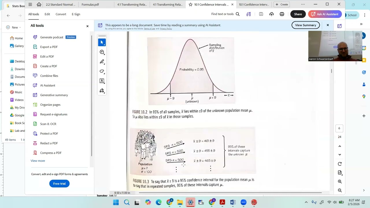 Stats 10.1 Confidence Intervals