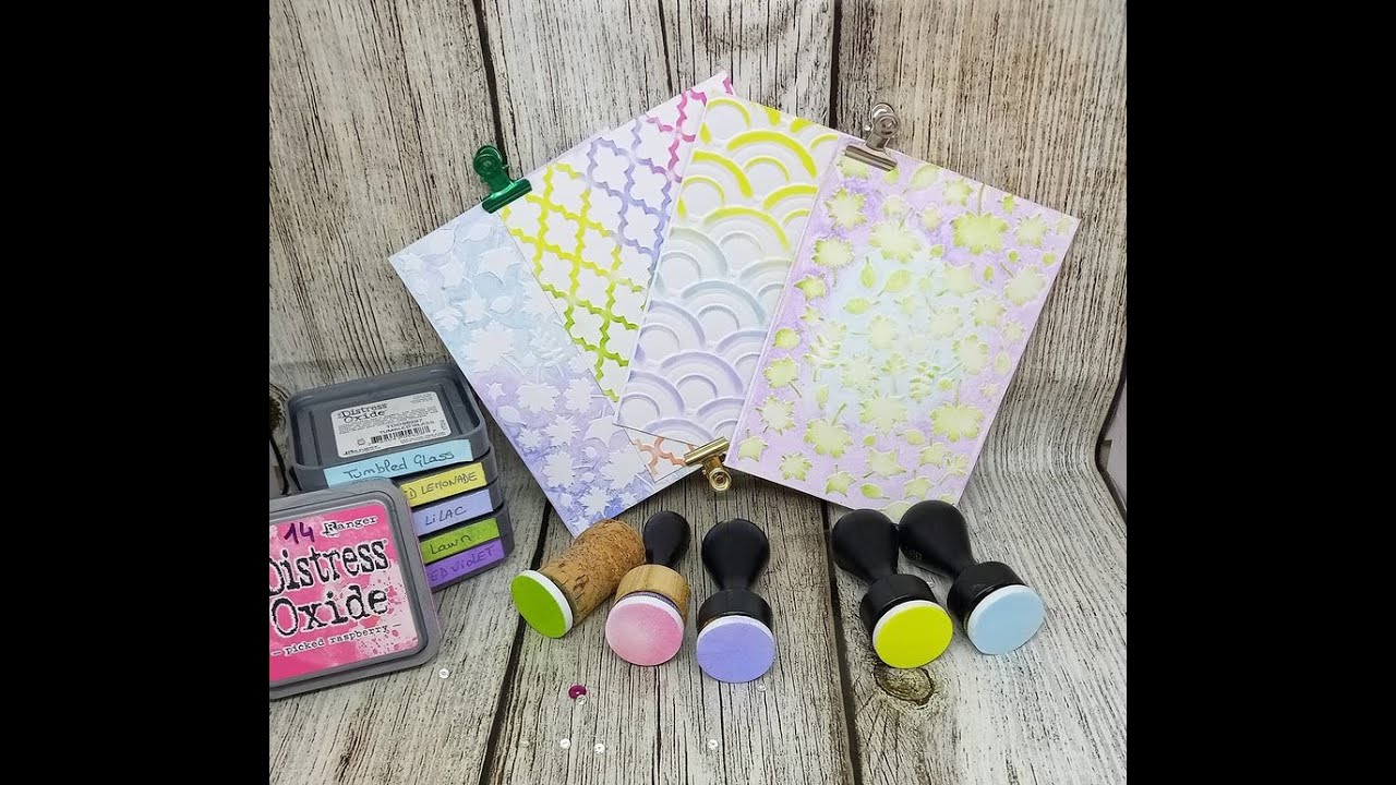 Encreurs de chez Action Ink Blender /Fonds super &agrave; faire avec la mousse blanche+ Compl&eacute;ment d'info !