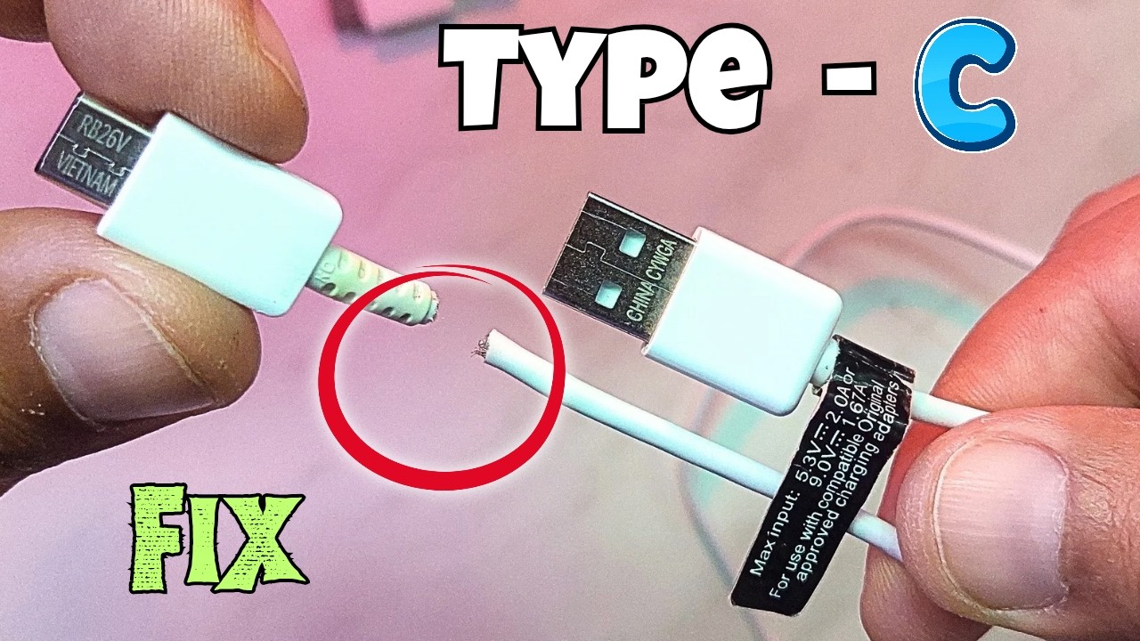 Original Type-C Charging Cable Repair | Fix Fast Charging Cable