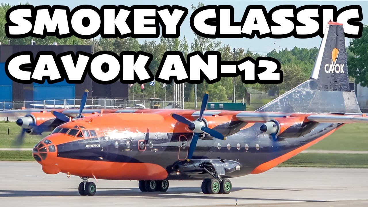57 YEAR OLD SOVIET CLASSIC!! CAVOK Air Antonov AN-12B incredible action in Montreal (YMX/CYMX)