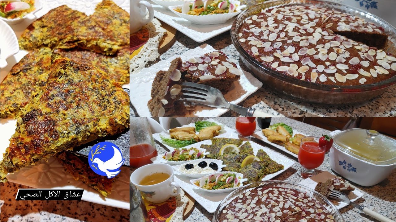 رمضان🌙اسرع ماٸدة بلا لحوم كيك صحي فطيرة في 10دقاٸق بلا فرن شربة،سلطة،عصير