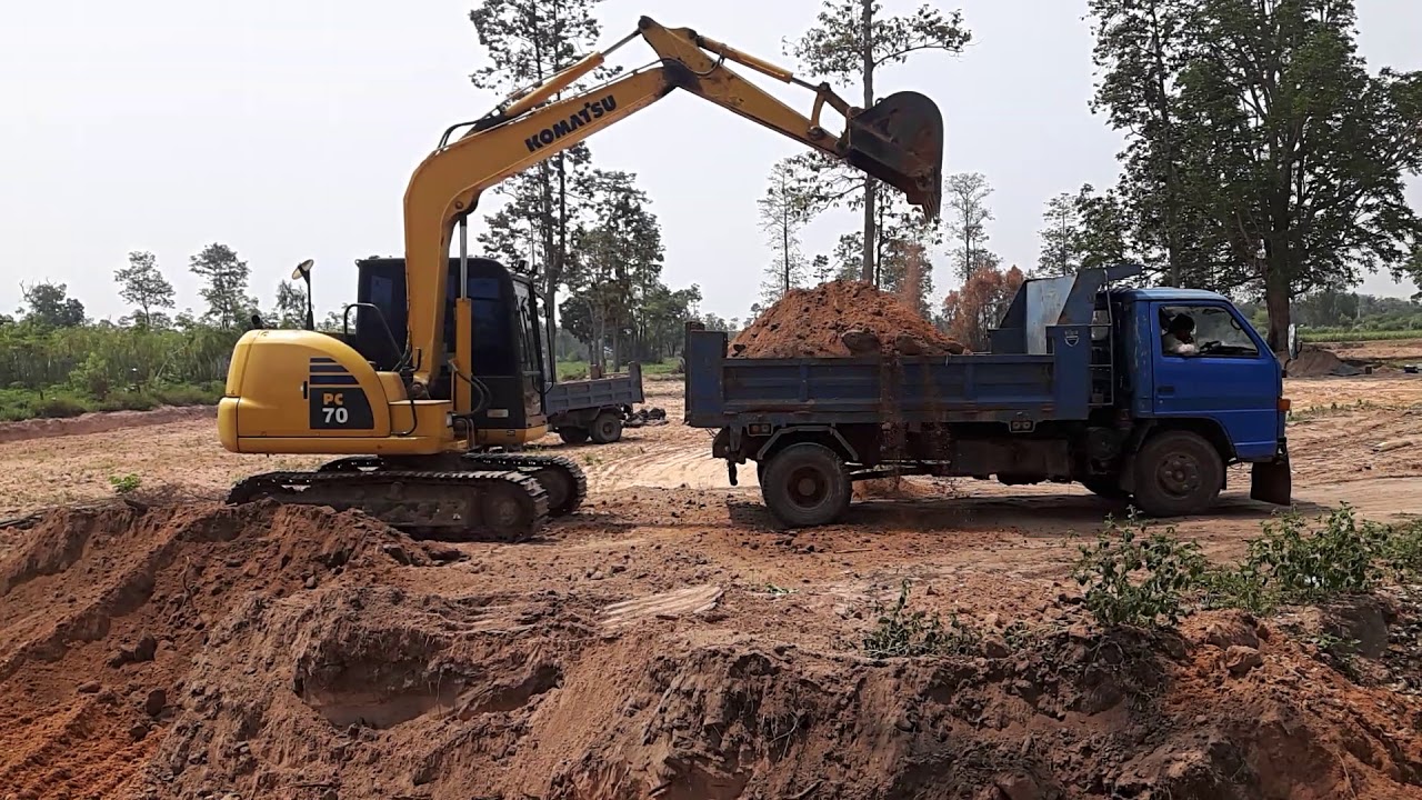 รีวิว komatsu pc 70-8 excavator ซื้อมา 2260000 = 65 แรงม้า นน. 7.2 ตัน EP.1320