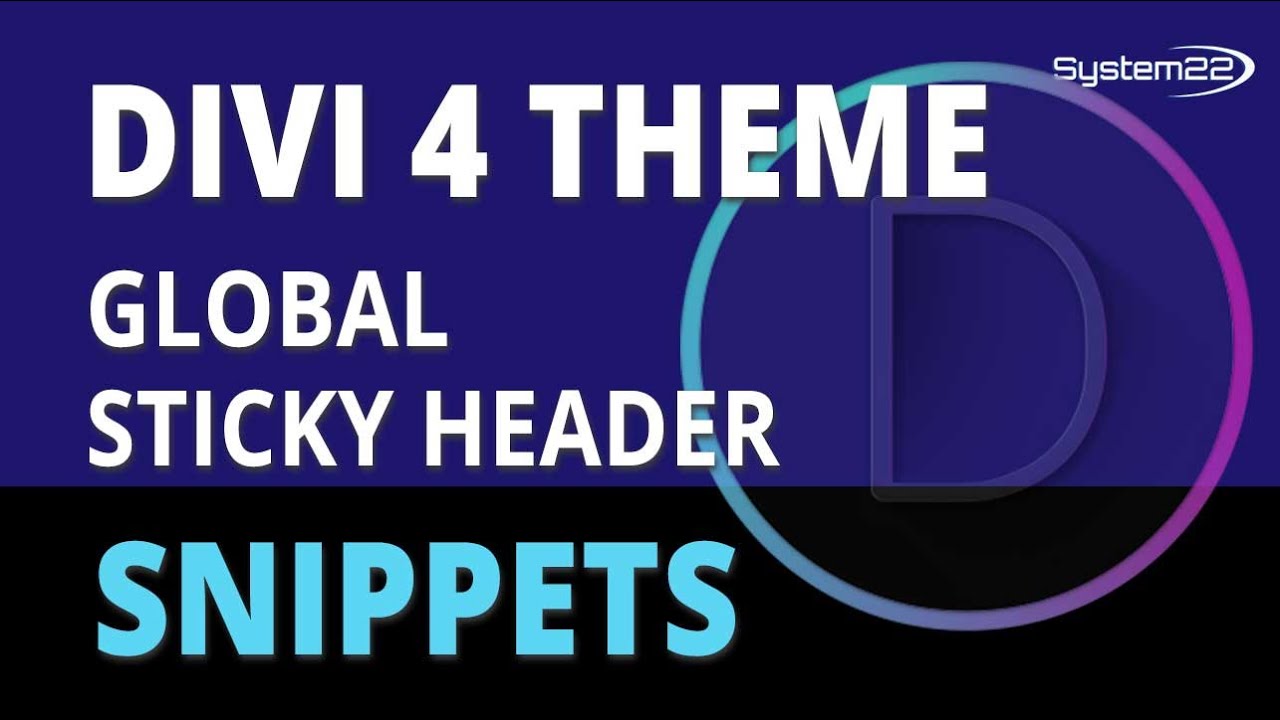 Divi Theme Global Sticky Header 👍