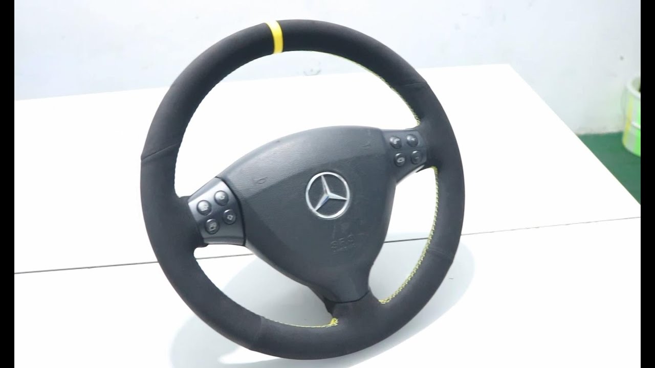 MEWANT--- for Mercedes Benz A-Class W169 Car Steering Wheel Cover Installation