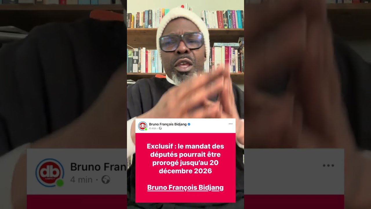 Bruno Bidjang annonce la prorogation des mandats des députés.