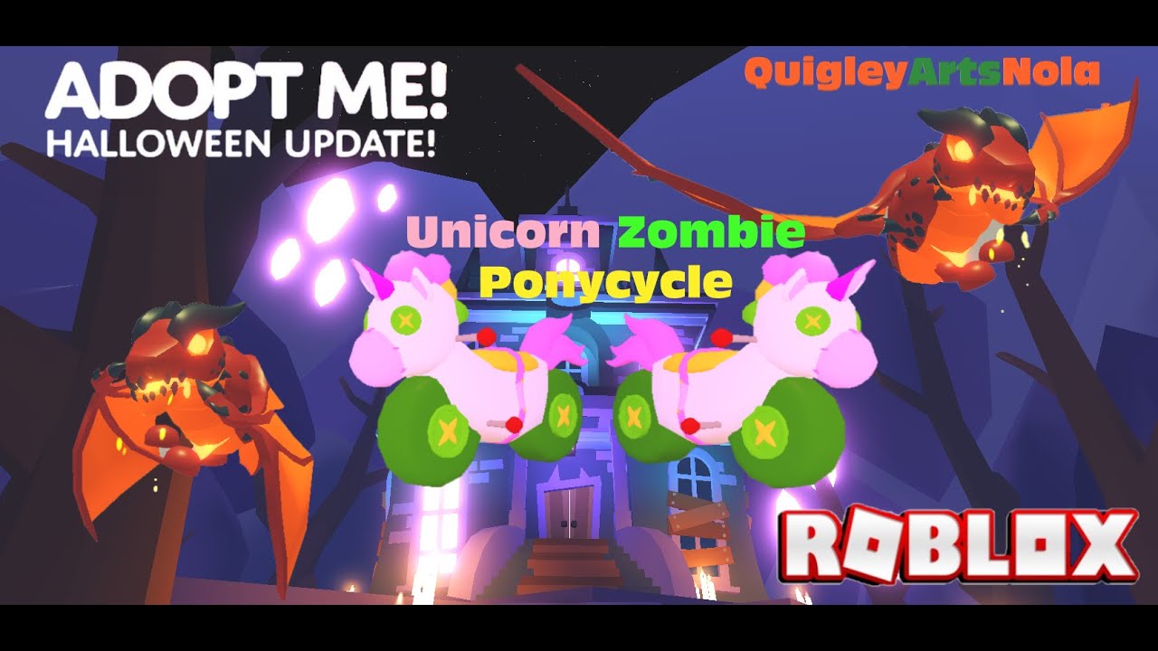 Unicorn ZOMBIE Ponycycle - Adopt Me! Halloween 2022