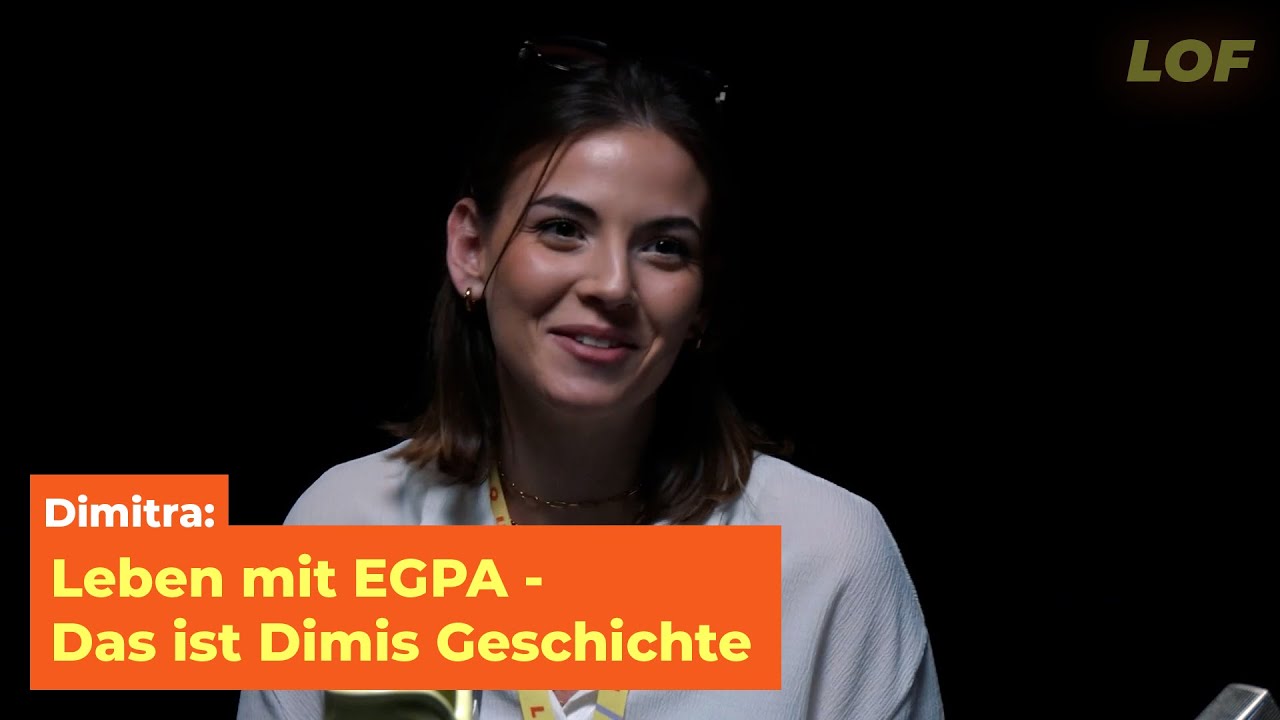 Dimi lebt mit EGPA und erzählt ihre Geschichte beim Loudrare Online Festival 2024.