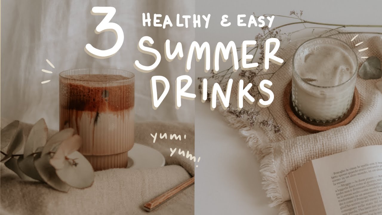 3 RICETTE SANE & FACILI PERFETTE PER L'ESTATE | Matcha Latte, Cappuccino Freddo, Dalgona Coffee 🏖