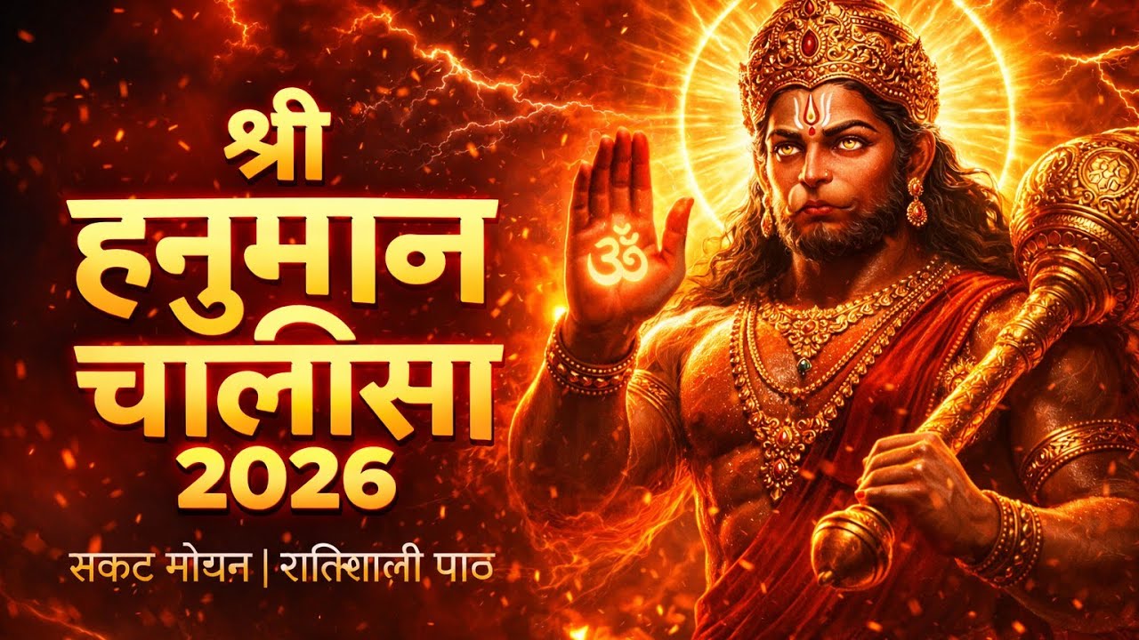 श्री हनुमान चालीसा 2026 🙏 | सुबह सुनते ही हर संकट दूर | शक्तिशाली पाठ 🚩