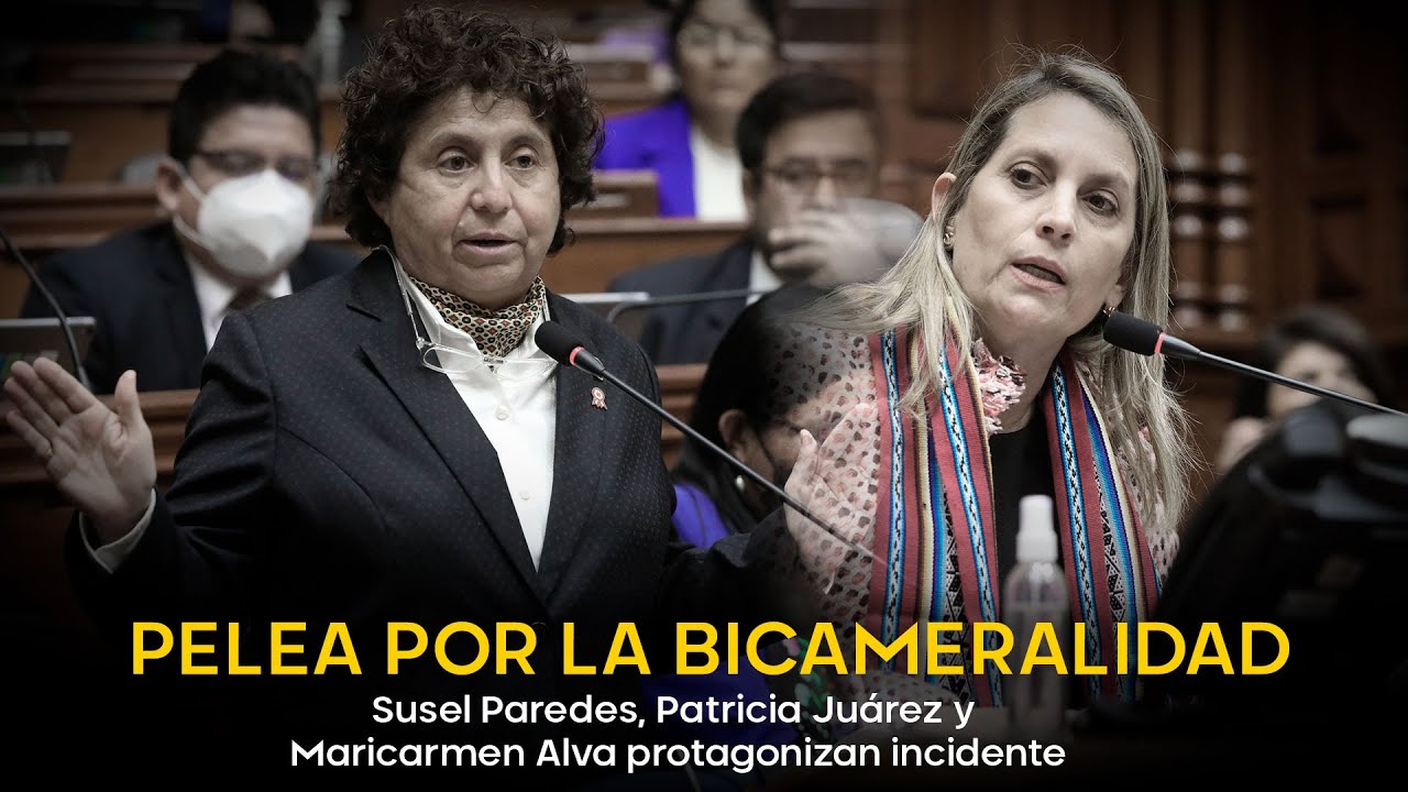 Pelea por la bicameralidad: Susel Paredes, Patricia Juárez y Maricarmen Alva protagonizan incidente