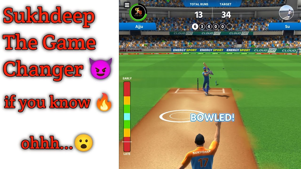 This is called a trick 😈 Sukhdeep bowling trick 🔥 cricket league game