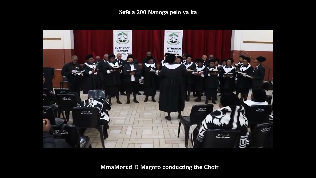 LBC Choir singing Hymn 200 Nanoga pelo ya ka conductor MmaMoruti D Magoro