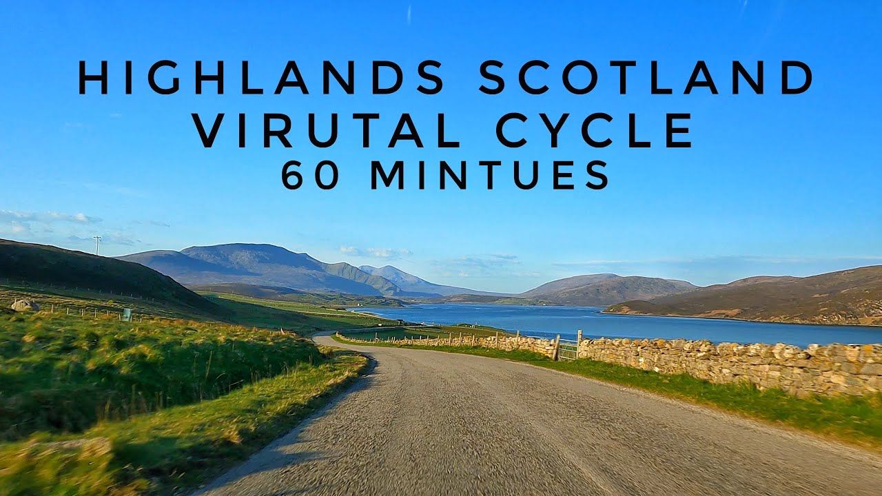 60 Minute Indoor Cycling Videos With Music | Highlands Scotland 4K |  Virtual Bike Ride