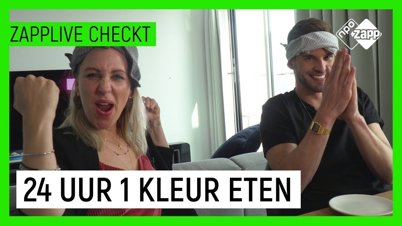 24 UUR ROZE VOEDSEL ETEN CHALLENGE met Gewoon Thomas | Zapplive Checkt | NPO Zapp