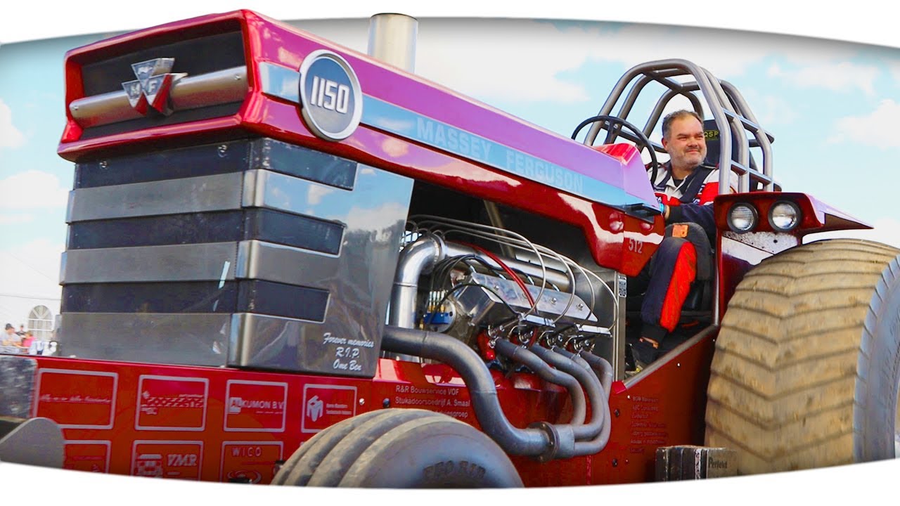 MF 1150 - 🔥 Feuer am 𝗕𝗔𝗗 𝗕𝗢𝗬𝗦 𝗧𝗢𝗬 Massey Ferguson V8 Prostock Puller ► Tractor Pulling Sonsbeck 2024